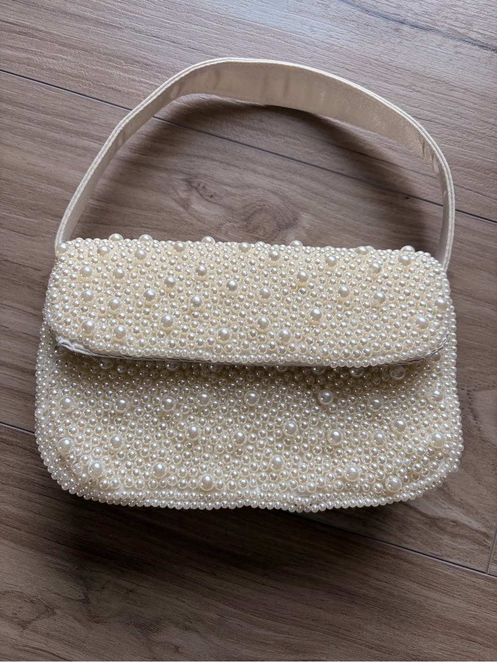 Pearl Bridal Handbag Ivory Beaded Wedding Purse Bride Clutch